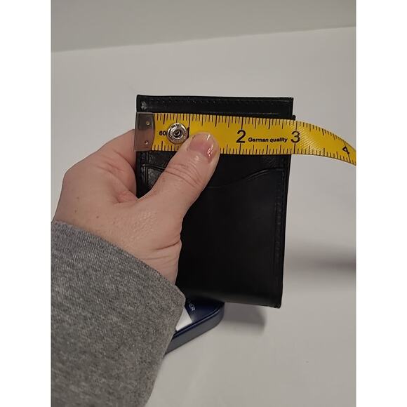 Dockers Mens Leather BiFold Wallet Slim Black Retro W/Case NEW Slim Fold - Picture 10 of 11